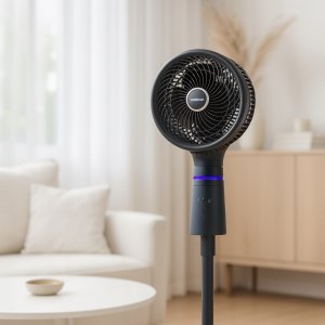 Wentylator Wiatrak Kolumnowy Stojący Oscylacyjny 360 3D VF-720 Cichy Czarny 7