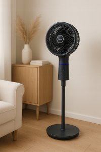 Wentylator Wiatrak Kolumnowy Stojący Oscylacyjny 360 3D VF-720 Cichy Czarny 8