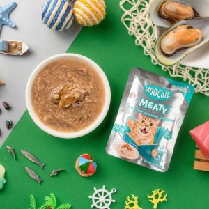 MOOCHIE Tuna & Green Lipped Mussel In Gravy 70g Senior 4