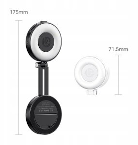 Lampa pierścieniowa Ulanzi Lampa Lampka Led + Lusterko Magnes Magsafe Do Telefonu Selfie Vlog Ulanzi / Lm23 / Biały 2