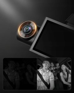 WOLFBOX i07 Kamera Samochodowa 3-Kanałowa 4K WiFi GPS Noktowizor IR 3