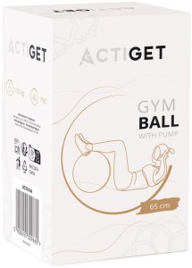 Piłka 65 cm do ćwiczeń pilates, rehabilitacyjnych, stretchingu z pompką, miętowa UNIWERSALNY 2