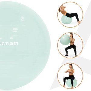 Piłka 65 cm do ćwiczeń pilates, rehabilitacyjnych, stretchingu z pompką, miętowa UNIWERSALNY 4