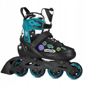 NA2053A ŁYŻWOROLKI VIBE TURKUSOWE ROZM. M(37-40) NILS EXTREME 2