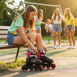 NA2053A ŁYŻWOROLKI VIBE RÓŻOWE ROZM. XS(29-32) NILS EXTREME 4