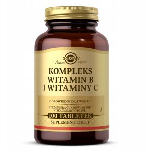Bodymax SOLGAR_B-kompleks z Witaminą C suplement diety 100 tabletek 2