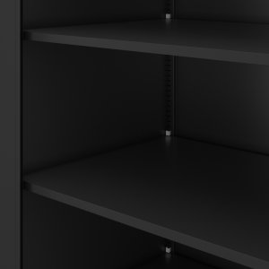 Szafka metalowa zamykana biurowa, warsztatowa czarna BEATA D600 900 x 930 x 600 mm 3