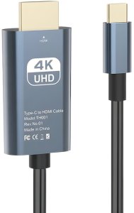 Kabel USB Verk KABEL USB-C HDMI PRZEJŚCIÓWKA ADAPTER HUB USB TYP C DO HDMI 4K 180cm 2