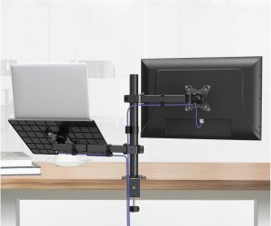Triadyn Uchwyt Biurkowy DuoMount na Monitor i Laptopa Regulowany Obrotowy TRD-BLK-2ST-13"-32" 2