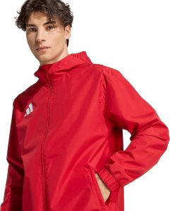 Kurtka męska adidas Entrada 26 All Weather czerwona JZ9100 S 4