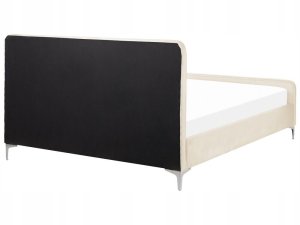 Łóżko Welur LUNAN 160 x 200 cm Jasnobeżowy 6