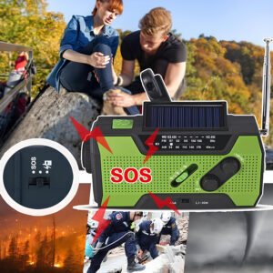 Radio ExtraLink RADIO PRZENOŚNE KORBKA ALARM DYNAMO AWARYJNE LATARKA POWERBANK 3w1 4