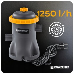 POMPA FILTRUJĄCA DO BASENU WODY 1250 L/H 16W IPX8 32MM ZESTAW FILTRY WĘŻE 11
