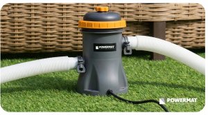 POMPA FILTRUJĄCA DO BASENU WODY 1250 L/H 16W IPX8 32MM ZESTAW FILTRY WĘŻE 12