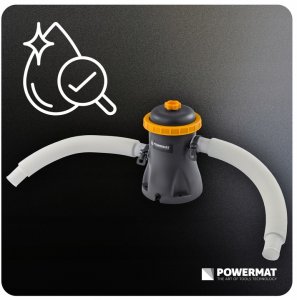 POMPA FILTRUJĄCA DO BASENU WODY 1250 L/H 16W IPX8 32MM ZESTAW FILTRY WĘŻE 14
