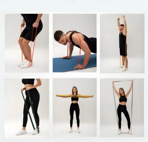 Techonic Gumy Oporowe do Ćwiczeń Treningowe do Rozciągania Fitness Zestaw 3 szt Gum 4