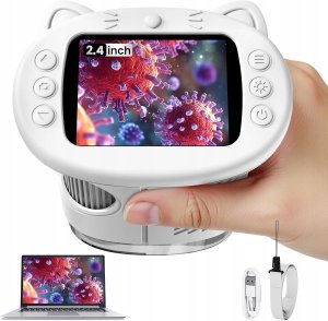 KIESZONKOWY MIKROSKOP CYFROWY ZESTAW APARAT KAMERA LED POWIĘKSZENIE 1000x 14