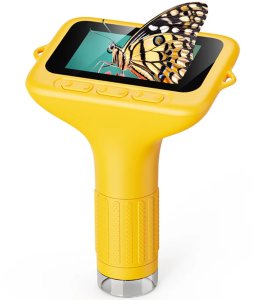 CYFROWY MIKROSKOP PRZENOŚNY ZESTAW DLA DZIECI LED HD 1000X EKRAN HD LCD 2MP 4