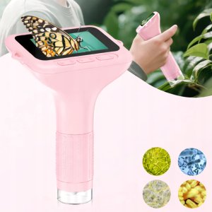 CYFROWY MIKROSKOP PRZENOŚNY ZESTAW DLA DZIECI LED HD 1000X EKRAN HD LCD 2MP 8