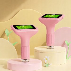 CYFROWY MIKROSKOP PRZENOŚNY ZESTAW DLA DZIECI LED HD 1000X EKRAN HD LCD 2MP 9