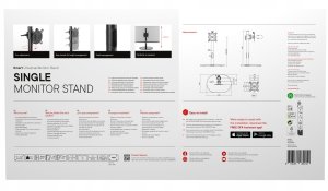 One For All Stojak biurkowy DM2170 na monitor 13"-23" 10kg VESA 75x75-100x100 czarny 7