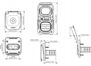 Złącze solarne Anderson 50A, czerwone Scanstrut Ventura SC-V-S1 6