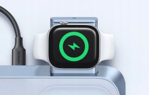 Ładowarka Ugreen UGREEN W711 MagFlow 3-in-1 magnetyczna bezprzewodowa stacja ładująca Qi2 25W dla iPhone, AirPods i Watch srebrny 5