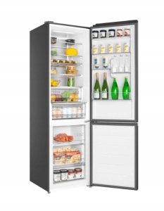 TCL Refrigerator | RC382BXC0EU | Energy efficiency class C | Free standing | Combi | Height 203 cm | No Frost system | Fridge net capacity 265 L | Freezer net capacity 117 L | Display | 35 dB | Inox 4