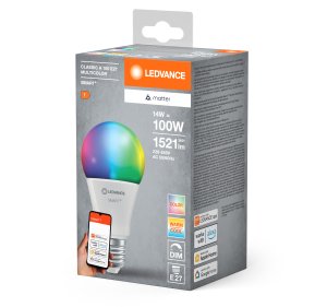 LEDVANCE SMART+ MATTER Multicolor Classic A100 14W - E27 Smart bulb 12