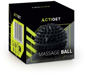 Piłka z kolcami do rehabilitacji 7,5 cm sensoryczna do masażu jeżyk z wypustkami czarna UNIWERSALNY 9