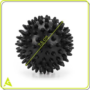 Piłka z kolcami do rehabilitacji 7,5 cm sensoryczna do masażu jeżyk z wypustkami czarna UNIWERSALNY 10