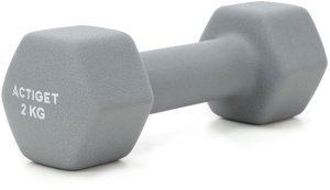 Hantle na stojaku zestaw 6 szt. obciążenia 1 kg, 2 kg, 3 kg do fitnessu, treningu domowego UNIWERSALNY 16