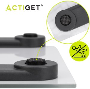 Waga łazienkowa, elektroniczna 150 kg szkło hartowane, biała UNIWERSALNY 3