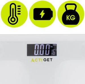 Waga łazienkowa, elektroniczna 150 kg szkło hartowane, biała UNIWERSALNY 4