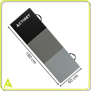 Mata treningowa, materac składany do ćwiczeń 180x60x5,5 cm gimnastyczny, czarno-szary UNIWERSALNY 18