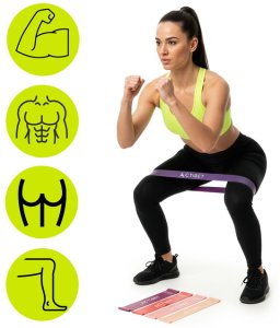 Gumy oporowe do ćwiczeń zestaw 5 szt. taśmy fitness do rehabilitacji opór 1-20 kg UNIWERSALNY 12