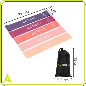 Gumy oporowe do ćwiczeń zestaw 5 szt. taśmy fitness do rehabilitacji opór 1-20 kg UNIWERSALNY 14