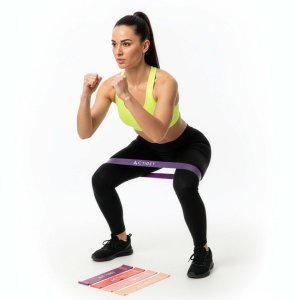 Gumy oporowe do ćwiczeń zestaw 5 szt. taśmy fitness do rehabilitacji opór 1-20 kg UNIWERSALNY 4