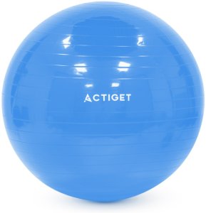 Piłka 55 cm do ćwiczeń pilates, rehabilitacyjnych, stretchingu z pompką, niebieska UNIWERSALNY 7