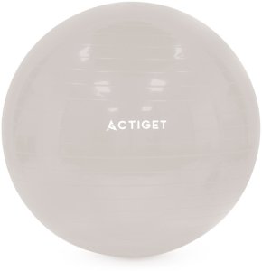 Piłka 65 cm do ćwiczeń pilates, rehabilitacyjnych, stretchingu z pompką, beżowa UNIWERSALNY 8