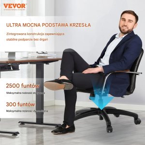 Podstawa krzesła biurowego obrotowa 71cm wytrzymała 1134kg skok 10cm 3