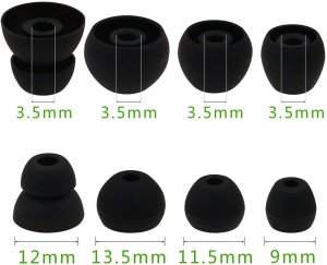 WKŁADKI GUMKI Z EFEKTEM PAMIĘCI MEMORY FOAM UNIWERSALNE YIVO 3.5MM DO SŁUCHAWEK AKG | AUDIO-TECHNICA | BEATS X FLEX URBEATS POWERBEATS PRO | BOSE | CREATIVE | JBL | JVC | SONY | SAMSUNG | SENNHEISER | 3