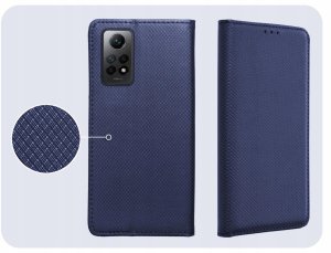 Hello Case Etui z Klapką Do Xiaomi Redmi Note 12 Pro 4G (Granatowe, Zamykane) Szkło 4