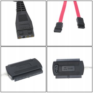 Zasilacz do laptopa ADAPTER DYSK DYSKÓW UNIWERSALNY ATA IDE 2.5" 3.5" SATA USB 2.0 ZASILACZ 2A 9