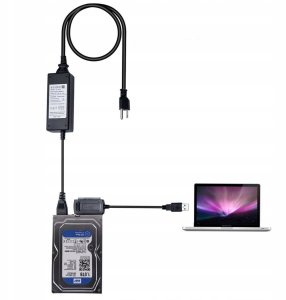 Zasilacz do laptopa ADAPTER DYSK DYSKÓW UNIWERSALNY ATA IDE 2.5" 3.5" SATA USB 2.0 ZASILACZ 2A 10