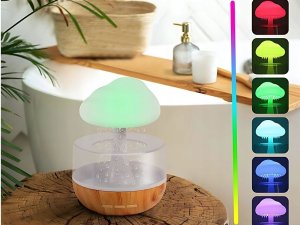 Dyfuzor zapachowy Iso Trade Bezprzewodowy Nawilżacz Powietrza z Efektem Deszczu i Lampką LED RGB 5