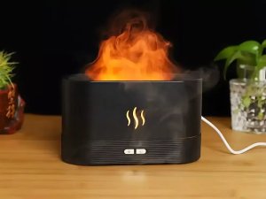 Nawilżacz Powietrza z Realistycznym Efektem Ognia - Dyfuzor Zapachowy RGB 4