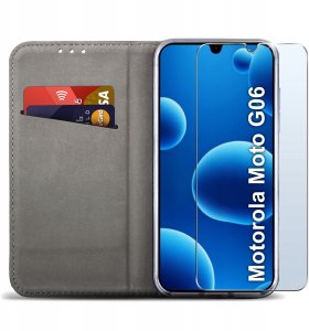 krainaGSM Etui MAGNET do Motorola G06 | G06 Power Zamykane Granatowe Futerał + Szkło 2