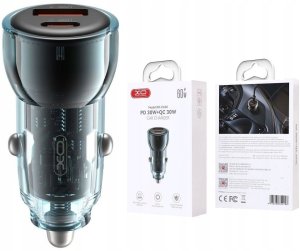 XO ładowarka samochodowa CC60 60W 1x USB 1x USB-C niebieska 3