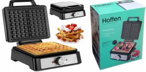 Gofrownica Hoffen 1600 W srebrna nieprzywierająca 2 gofry 2